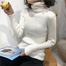 Load image into Gallery viewer, Turtleneck Sweater Womens 2024 Autumn Winter Tops Korean Slim Women Pullover Jumper Knitted Sweater Pull Femme Hiver Truien