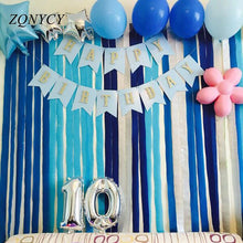 Load image into Gallery viewer, 32ft 10m Crepe Paper Streamers DIY Paper Garland Photography Backdrops  For Wedding Birthday Party Baby Shower Venue Decoration