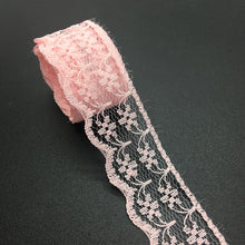 Load image into Gallery viewer, 3/4&quot; 20mm Wide (10yards/lot) Handicrafts Embroidered Net Lace Trim Ribbon DIY Wedding/Birthday/Christmas Decorations