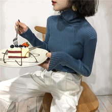 Load image into Gallery viewer, Turtleneck Sweater Womens 2024 Autumn Winter Tops Korean Slim Women Pullover Jumper Knitted Sweater Pull Femme Hiver Truien