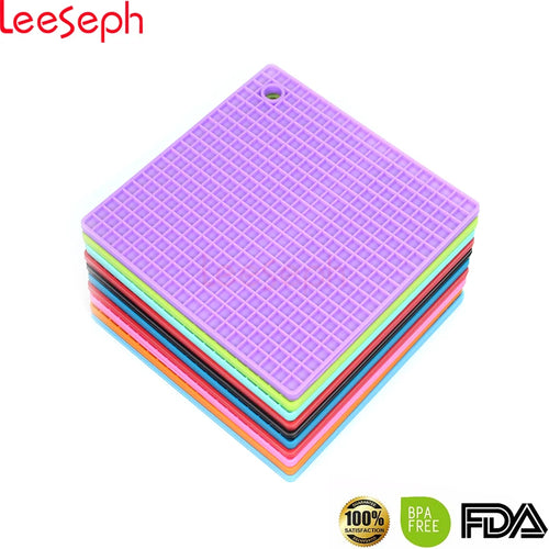 7-inch Silicone Pot Holder, Trivet Mat, jar Opener, spoon Rest  Non Slip, Flexible, Durable, Heat Resistant Hot Pads Thicker