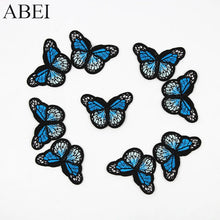 Load image into Gallery viewer, 10pcs/lot Embroidered Butterfly Patches Iron Bags Stickers Diy women girl dress appliques Handmade sewing garment accessories