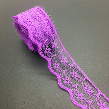 Load image into Gallery viewer, 3/4&quot; 20mm Wide (10yards/lot) Handicrafts Embroidered Net Lace Trim Ribbon DIY Wedding/Birthday/Christmas Decorations
