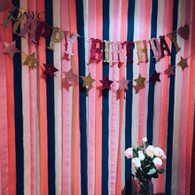 Load image into Gallery viewer, 32ft 10m Crepe Paper Streamers DIY Paper Garland Photography Backdrops  For Wedding Birthday Party Baby Shower Venue Decoration