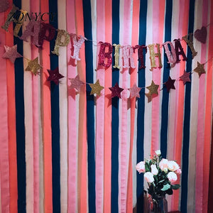 32ft 10m Crepe Paper Streamers DIY Paper Garland Photography Backdrops  For Wedding Birthday Party Baby Shower Venue Decoration