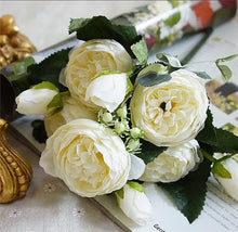 Load image into Gallery viewer, 2018 Silk Rose Peony Artificial Flowers Beautiful Flores Bouquet for Wedding Party Home Decoration Mariage Fake Flowers A49B25