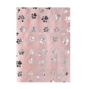 Paw Print Scarf: Fashion Foil Sliver White Pink Black Cat Dog Paw Scarf For Pet Dog Gifts Scarves