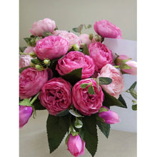 Load image into Gallery viewer, 2018 Silk Rose Peony Artificial Flowers Beautiful Flores Bouquet for Wedding Party Home Decoration Mariage Fake Flowers A49B25