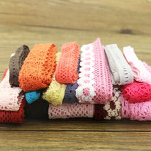 Load image into Gallery viewer, 10 yard lot of color cotton lace garment sewing fabric decorative cotton crochet lace ribbon handmade jewelry Technology
