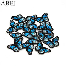 Load image into Gallery viewer, 10pcs/lot Embroidered Butterfly Patches Iron Bags Stickers Diy women girl dress appliques Handmade sewing garment accessories