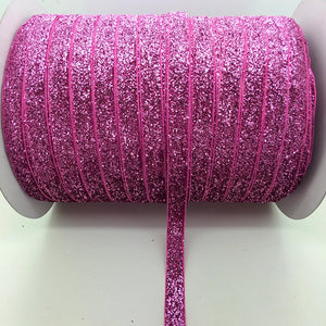 5 yards 3/8 "10mm Glitter Velvet Ribbon Headband Clips Bow Decoration Pick Colors