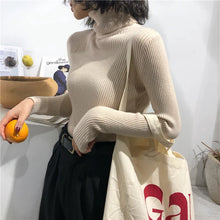 Load image into Gallery viewer, Turtleneck Sweater Womens 2024 Autumn Winter Tops Korean Slim Women Pullover Jumper Knitted Sweater Pull Femme Hiver Truien