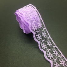 Load image into Gallery viewer, 3/4&quot; 20mm Wide (10yards/lot) Handicrafts Embroidered Net Lace Trim Ribbon DIY Wedding/Birthday/Christmas Decorations