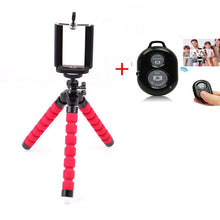 Load image into Gallery viewer, Phone Tripod Holder Flexible Sponge Octopus Tripod Stand Mount or Bluetooth Remote Shutter Selfie Stick Self-timer Bracket