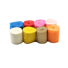 Load image into Gallery viewer, 32ft 10m Crepe Paper Streamers DIY Paper Garland Photography Backdrops  For Wedding Birthday Party Baby Shower Venue Decoration