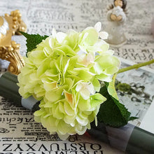 Load image into Gallery viewer, Artificial Flowers Cheap Silk Hydrangea Bride Bouquet Wedding Home New Year Decoration Accessories for Vase Plants Arrangement