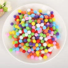Load image into Gallery viewer, Hot 100-500Pcs/lot Mixed Soft Round Shaped Pompom Balls Fluffy Pom Pom For Kids DIY Garment Handcraft 10mm/15mm/20mm/25mm/30mm