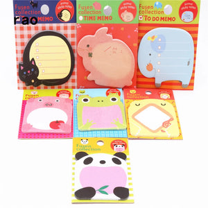 Charming Animal Series Memo Pad Sticky Notes Bookmark Sticker Paper office School Supplies Writing Pads Notebooks