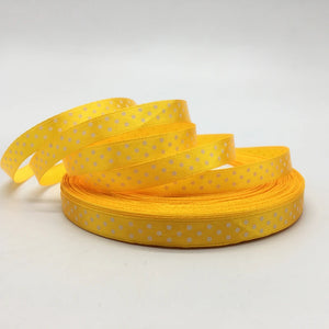 5yards/lot 3/8"(10mm) Dots Satin Ribbon Printed Polyester Ribbon DIY Bow Hair Wedding Handmade Materials