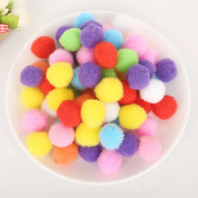Load image into Gallery viewer, Hot 100-500Pcs/lot Mixed Soft Round Shaped Pompom Balls Fluffy Pom Pom For Kids DIY Garment Handcraft 10mm/15mm/20mm/25mm/30mm