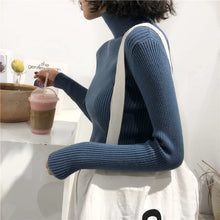 Load image into Gallery viewer, Turtleneck Sweater Womens 2024 Autumn Winter Tops Korean Slim Women Pullover Jumper Knitted Sweater Pull Femme Hiver Truien
