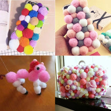 Load image into Gallery viewer, Hot 100-500Pcs/lot Mixed Soft Round Shaped Pompom Balls Fluffy Pom Pom For Kids DIY Garment Handcraft 10mm/15mm/20mm/25mm/30mm