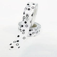 Load image into Gallery viewer, 15mm * 10m Black and White Adhesive Tape Japanese Washi Tape Decorative Tape DIY Scrapbook Paper Photo Album Masking Tape