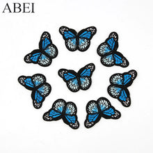 Load image into Gallery viewer, 10pcs/lot Embroidered Butterfly Patches Iron Bags Stickers Diy women girl dress appliques Handmade sewing garment accessories