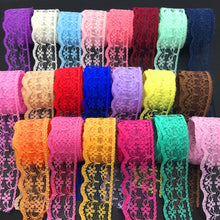 Load image into Gallery viewer, 3/4&quot; 20mm Wide (10yards/lot) Handicrafts Embroidered Net Lace Trim Ribbon DIY Wedding/Birthday/Christmas Decorations