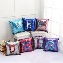 Load image into Gallery viewer, Reversible Glitter Mermaid DIY Sequins Cushion Cover Throw Pillow Cushion Cover Home Sofa Decoration Pillowcase
