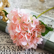 Load image into Gallery viewer, Artificial Flowers Cheap Silk Hydrangea Bride Bouquet Wedding Home New Year Decoration Accessories for Vase Plants Arrangement