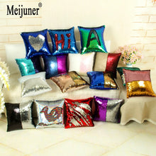Load image into Gallery viewer, Reversible Glitter Mermaid DIY Sequins Cushion Cover Throw Pillow Cushion Cover Home Sofa Decoration Pillowcase