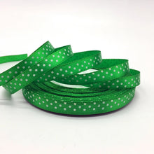 Load image into Gallery viewer, 5yards/lot 3/8&quot;(10mm) Dots Satin Ribbon Printed Polyester Ribbon DIY Bow Hair Wedding Handmade Materials