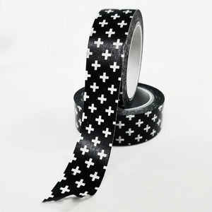 15mm * 10m Black and White Adhesive Tape Japanese Washi Tape Decorative Tape DIY Scrapbook Paper Photo Album Masking Tape