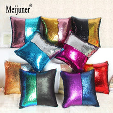 Load image into Gallery viewer, Reversible Glitter Mermaid DIY Sequins Cushion Cover Throw Pillow Cushion Cover Home Sofa Decoration Pillowcase