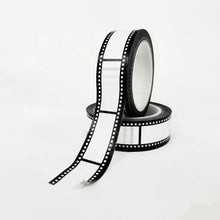 Load image into Gallery viewer, 15mm * 10m Black and White Adhesive Tape Japanese Washi Tape Decorative Tape DIY Scrapbook Paper Photo Album Masking Tape