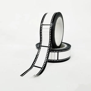 15mm * 10m Black and White Adhesive Tape Japanese Washi Tape Decorative Tape DIY Scrapbook Paper Photo Album Masking Tape