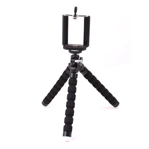 Phone Tripod Holder Flexible Sponge Octopus Tripod Stand Mount or Bluetooth Remote Shutter Selfie Stick Self-timer Bracket