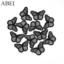 Load image into Gallery viewer, 10pcs/lot Butterfly Stickers Clothes Jeans Iron Patches Diy Appliqued for Bags Shoes Handmade Sweater appliques Motif Badge