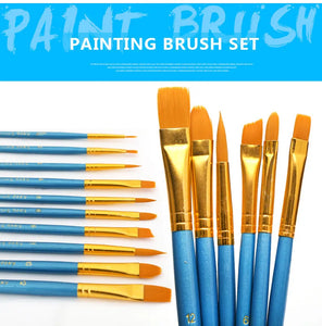 6/10pcs set Nylon Hair Paint Brush Set Drawing Art Supplies