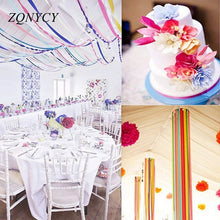 Load image into Gallery viewer, 32ft 10m Crepe Paper Streamers DIY Paper Garland Photography Backdrops  For Wedding Birthday Party Baby Shower Venue Decoration