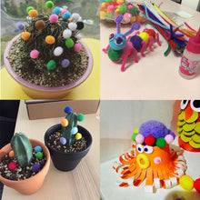 Load image into Gallery viewer, Hot 100-500Pcs/lot Mixed Soft Round Shaped Pompom Balls Fluffy Pom Pom For Kids DIY Garment Handcraft 10mm/15mm/20mm/25mm/30mm