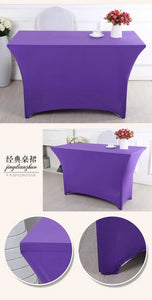 Table Cloth Wedding Decoration Stretch Banquet Table Cover Rectangle Hotel Birthday Party Meeting Room Nice Design