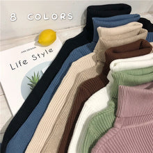 Load image into Gallery viewer, Turtleneck Sweater Womens 2024 Autumn Winter Tops Korean Slim Women Pullover Jumper Knitted Sweater Pull Femme Hiver Truien