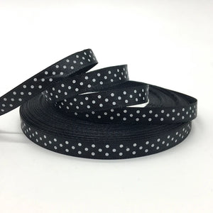 5yards/lot 3/8"(10mm) Dots Satin Ribbon Printed Polyester Ribbon DIY Bow Hair Wedding Handmade Materials