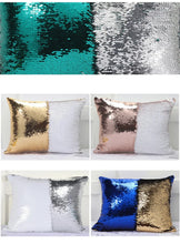 Load image into Gallery viewer, Reversible Glitter Mermaid DIY Sequins Cushion Cover Throw Pillow Cushion Cover Home Sofa Decoration Pillowcase