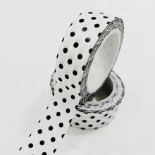 Load image into Gallery viewer, 15mm * 10m Black and White Adhesive Tape Japanese Washi Tape Decorative Tape DIY Scrapbook Paper Photo Album Masking Tape