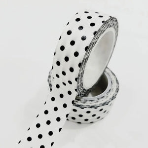 15mm * 10m Black and White Adhesive Tape Japanese Washi Tape Decorative Tape DIY Scrapbook Paper Photo Album Masking Tape