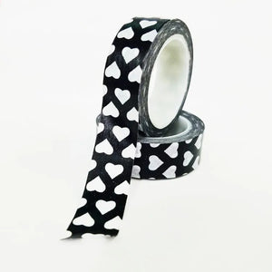 15mm * 10m Black and White Adhesive Tape Japanese Washi Tape Decorative Tape DIY Scrapbook Paper Photo Album Masking Tape