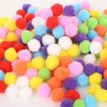 Load image into Gallery viewer, Hot 100-500Pcs/lot Mixed Soft Round Shaped Pompom Balls Fluffy Pom Pom For Kids DIY Garment Handcraft 10mm/15mm/20mm/25mm/30mm